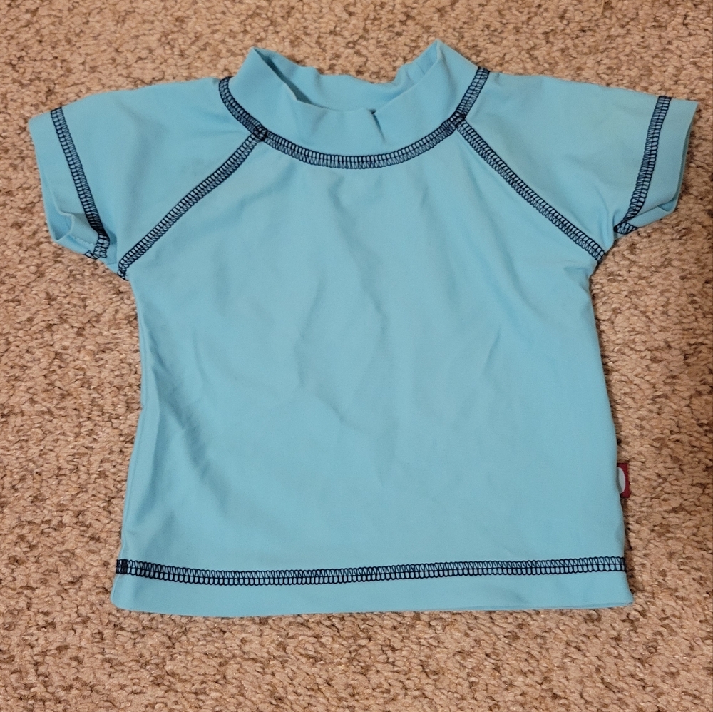 City Threads, Made in the USA, Blue Swim Top, 3-6 months